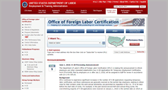 Desktop Screenshot of foreignlaborcert.doleta.gov